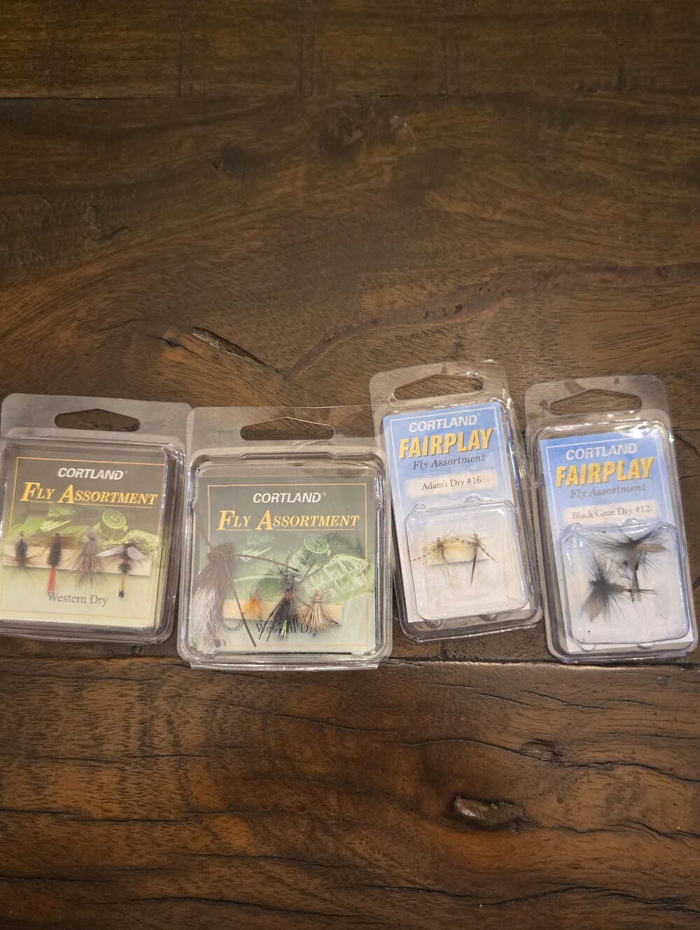 Cortland Fairplay Fly Assortment Lot Of 4 Packages Western Adams Black Gnat